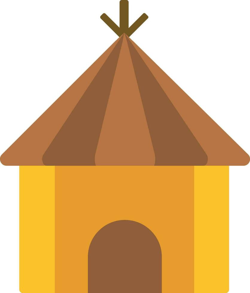 geïsoleerd hut icoon in vlak stijl. vector