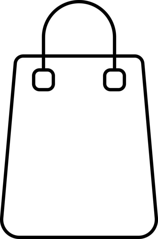 geïsoleerd dragen zak icoon in zwart lijn kunst. vector