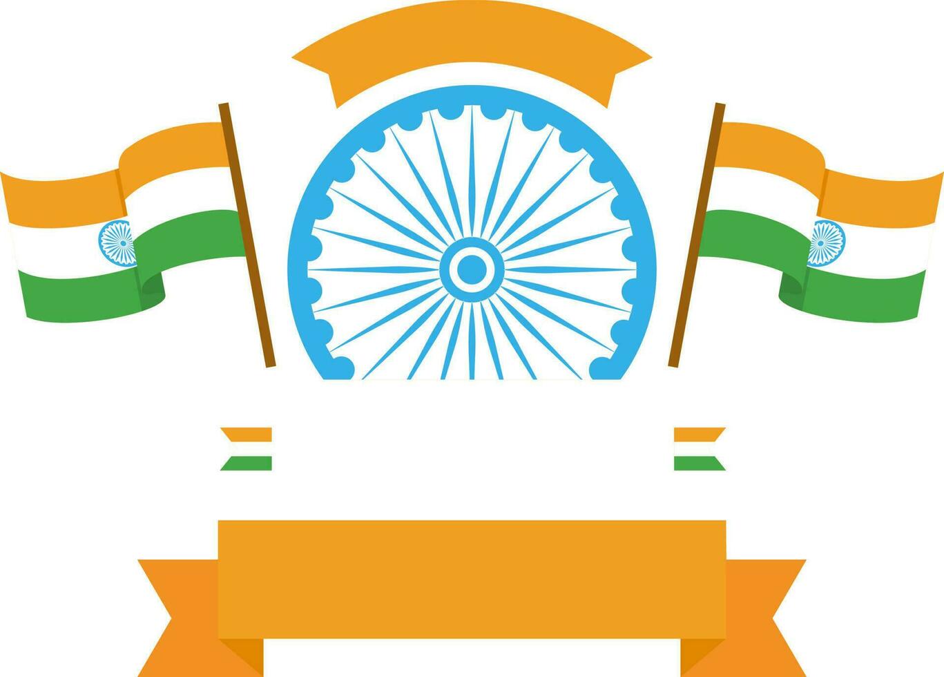 blanco lint met Indisch golvend vlag met Ashoka wiel achtergrond. vector