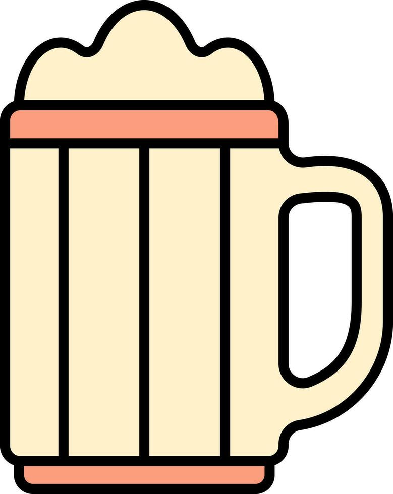 geïsoleerd bier glas geel en oranje icoon. vector