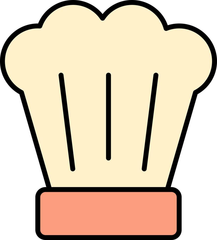 geel en oranje chef hoed icoon of symbool. vector