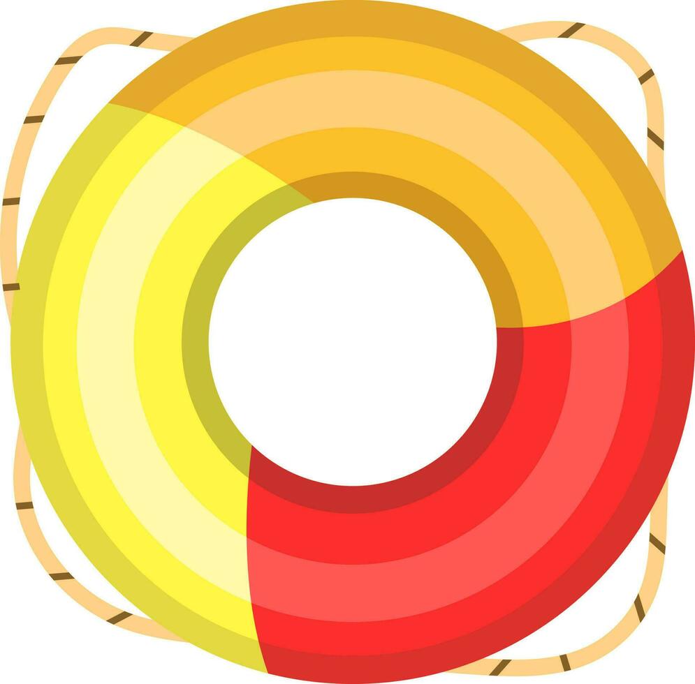 geïsoleerd kleurrijk zwemmen ring vlak icoon. vector