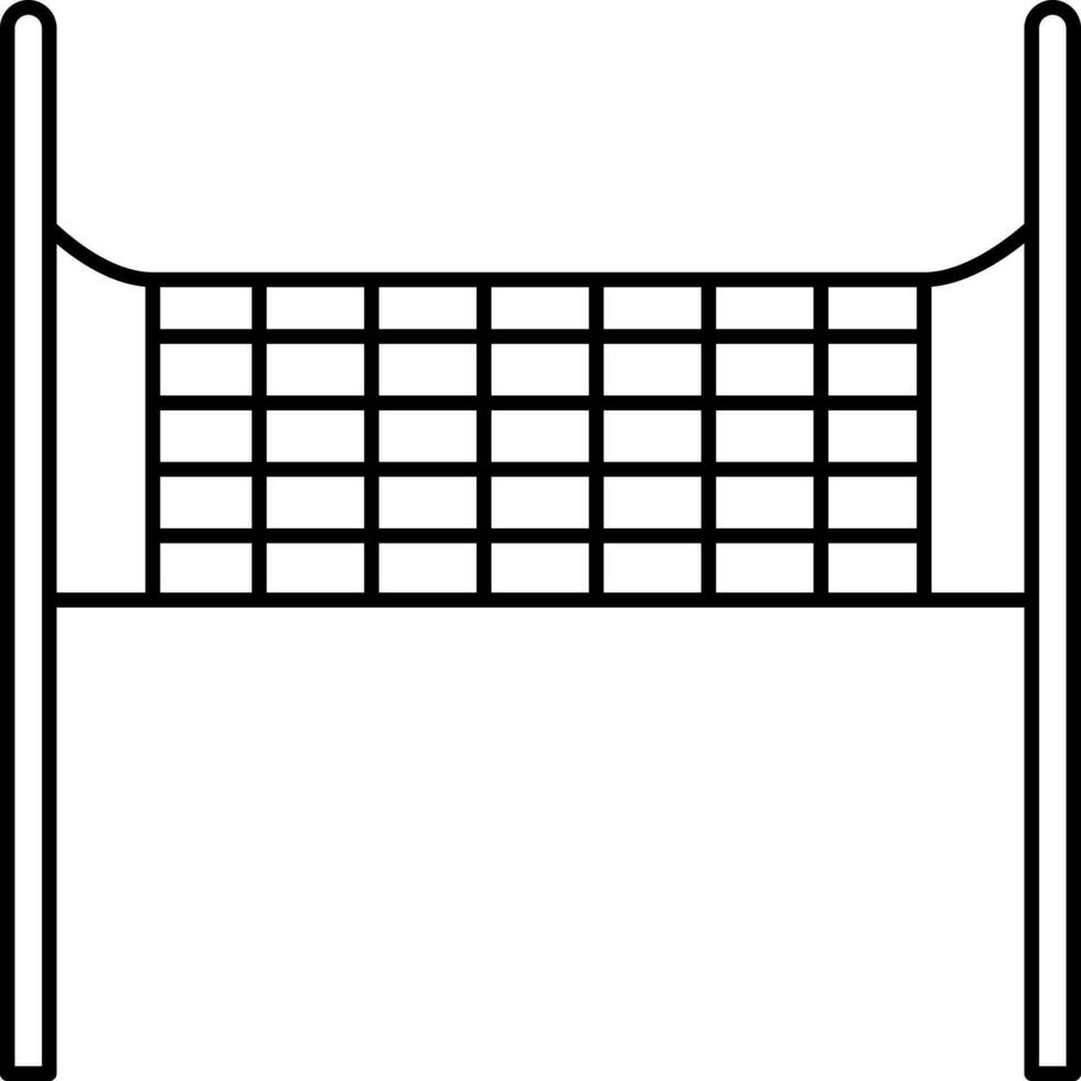zwart lineair stijl sport- netto staan icoon. vector