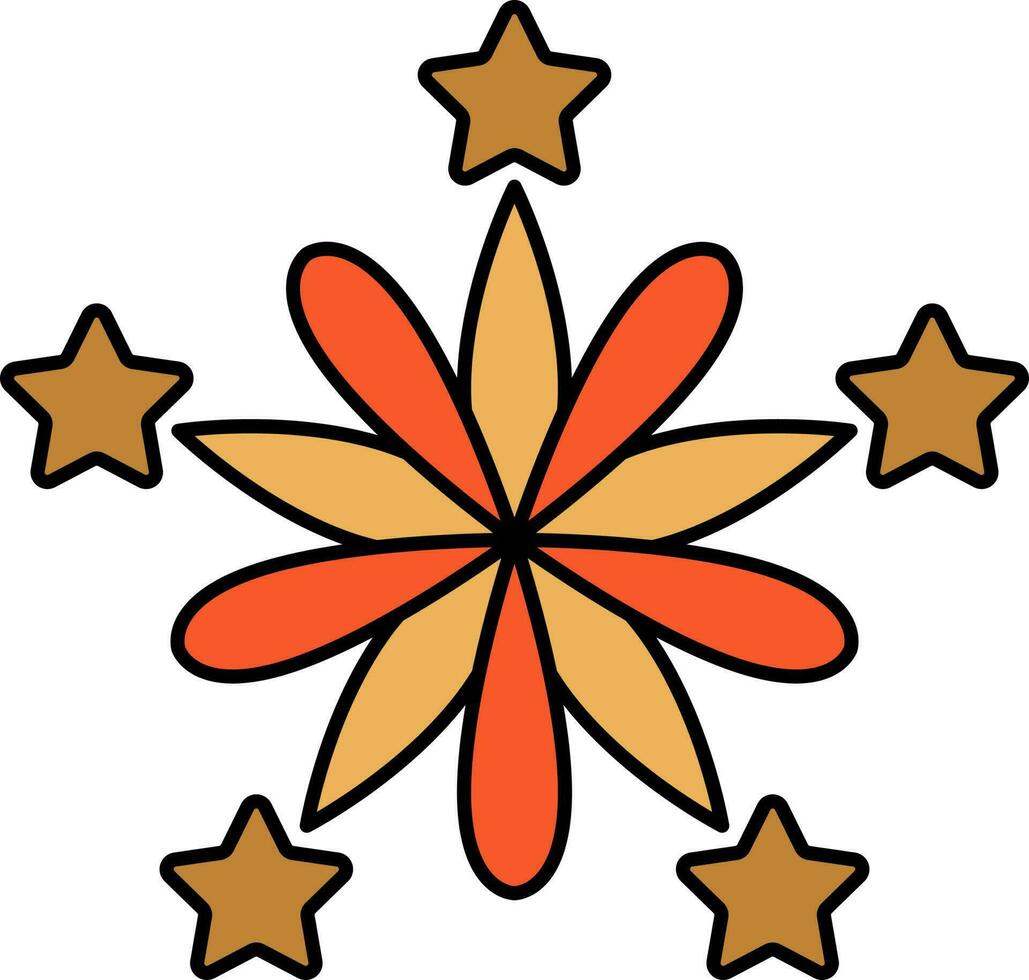 barsten bloem vuurwerk kleurrijk icoon of symbool. vector