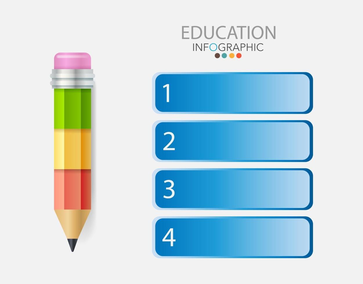 infographic sjabloon in 4 stappen sjabloon voor diagram grafiek presentatie en grafiek vector