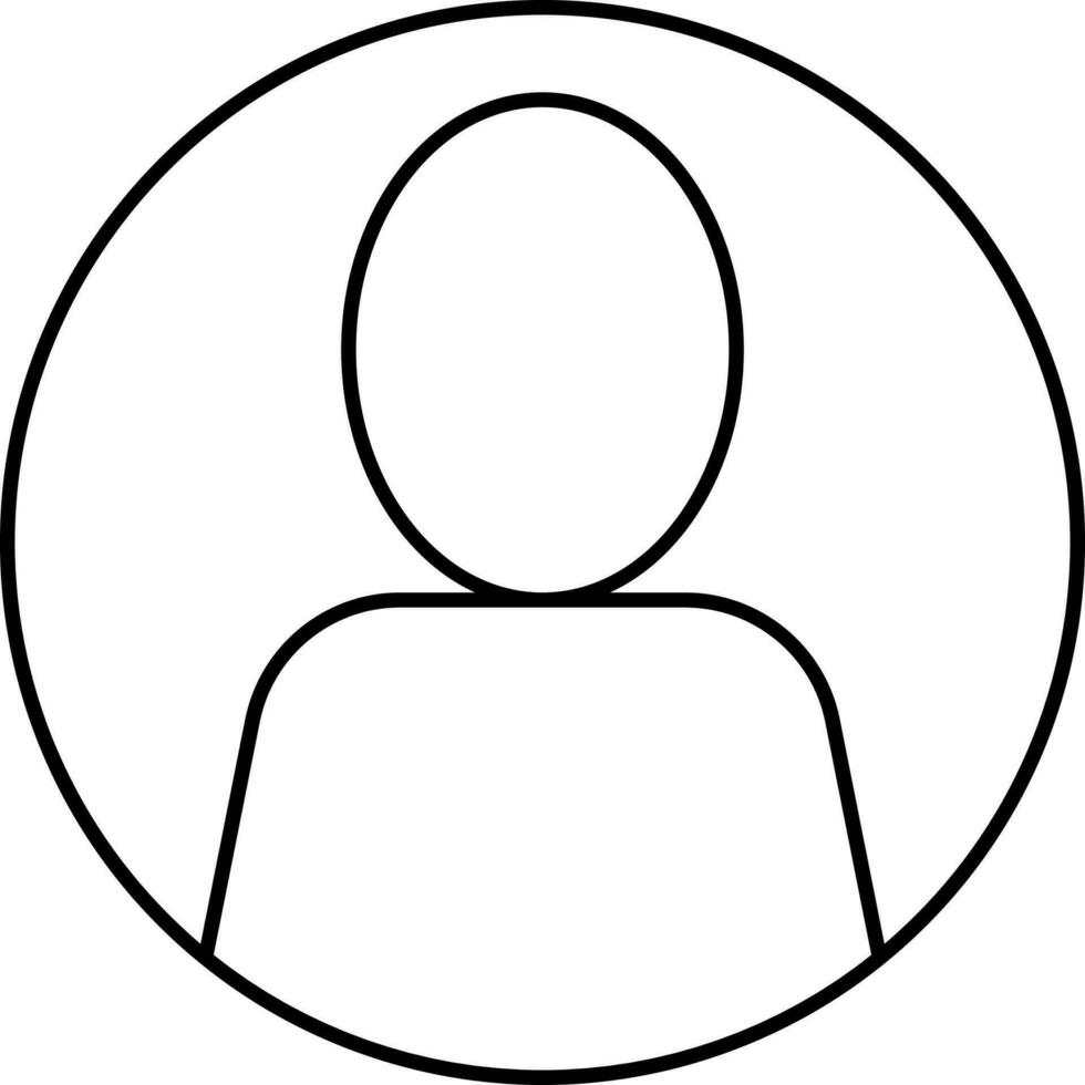 gebruiker of account cirkel icoon in lineair stijl. vector