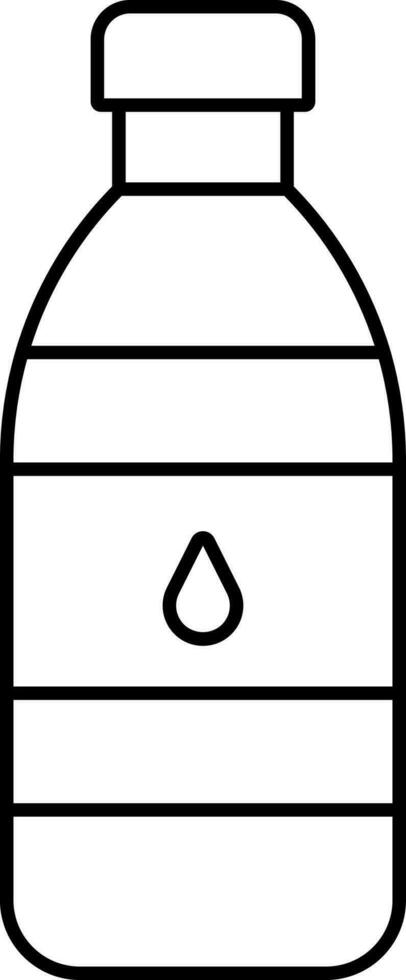 geïsoleerd water fles icoon in dun lijn kunst. vector