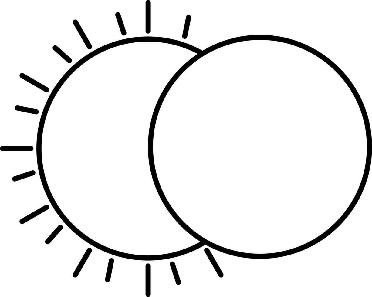 verduistering icoon of symbool in dun lijn kunst. vector