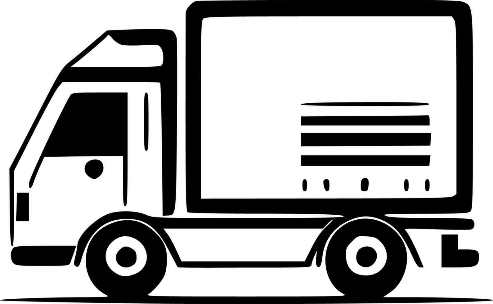 vrachtwagen, minimalistische en gemakkelijk silhouet - vector illustratie