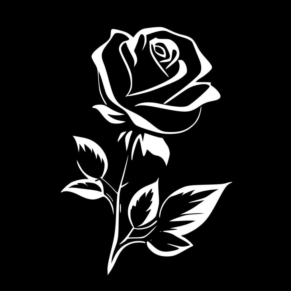 roos - minimalistische en vlak logo - vector illustratie