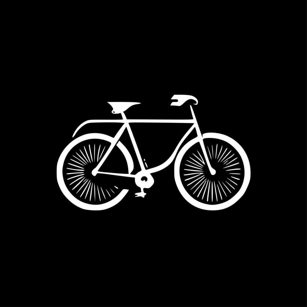 fiets, minimalistische en gemakkelijk silhouet - vector illustratie