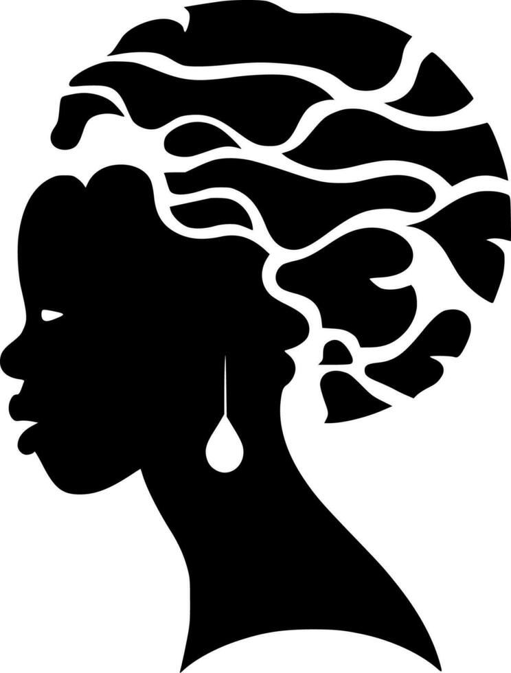 Afrikaanse - minimalistische en vlak logo - vector illustratie