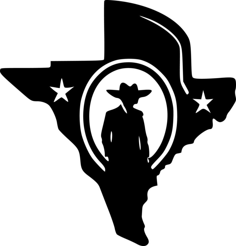 Texas, zwart en wit vector illustratie