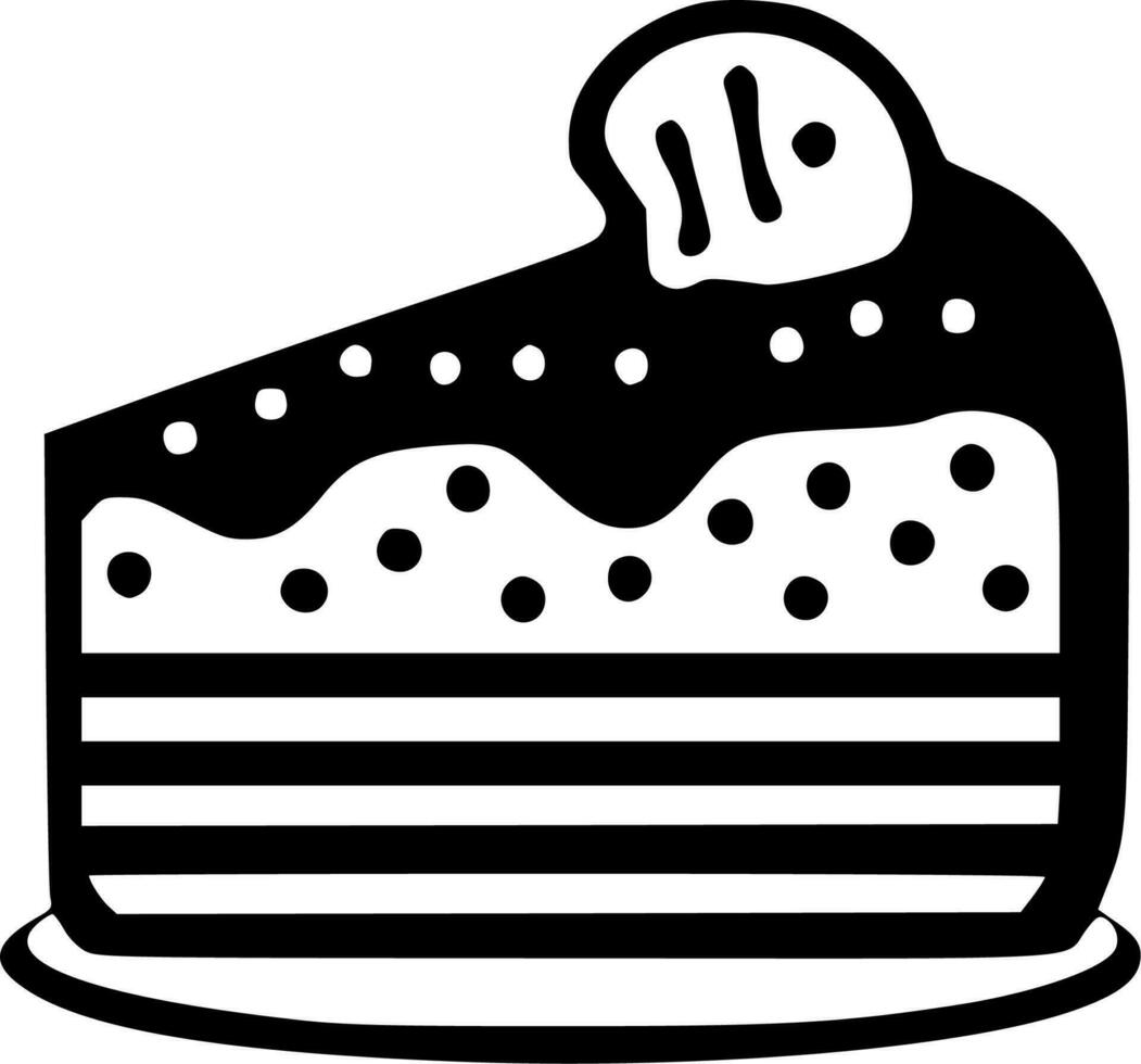 taart - minimalistische en vlak logo - vector illustratie
