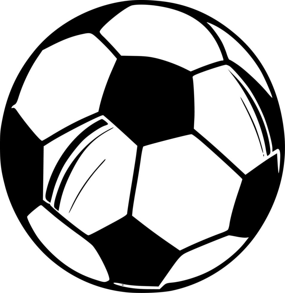 voetbal - minimalistische en vlak logo - vector illustratie