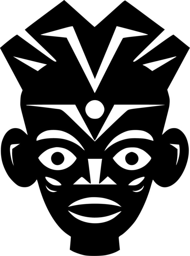 Afrikaanse, zwart en wit vector illustratie