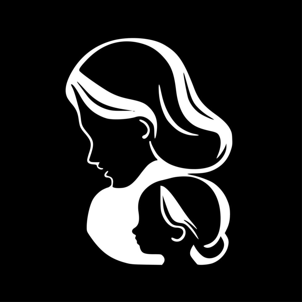 moeder - minimalistische en vlak logo - vector illustratie