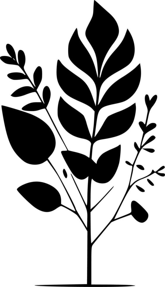 botanisch - minimalistische en vlak logo - vector illustratie