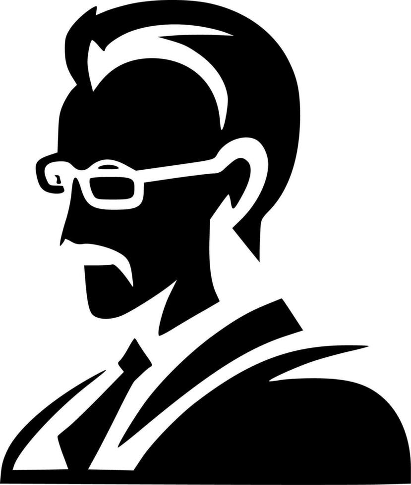 leraar - minimalistische en vlak logo - vector illustratie