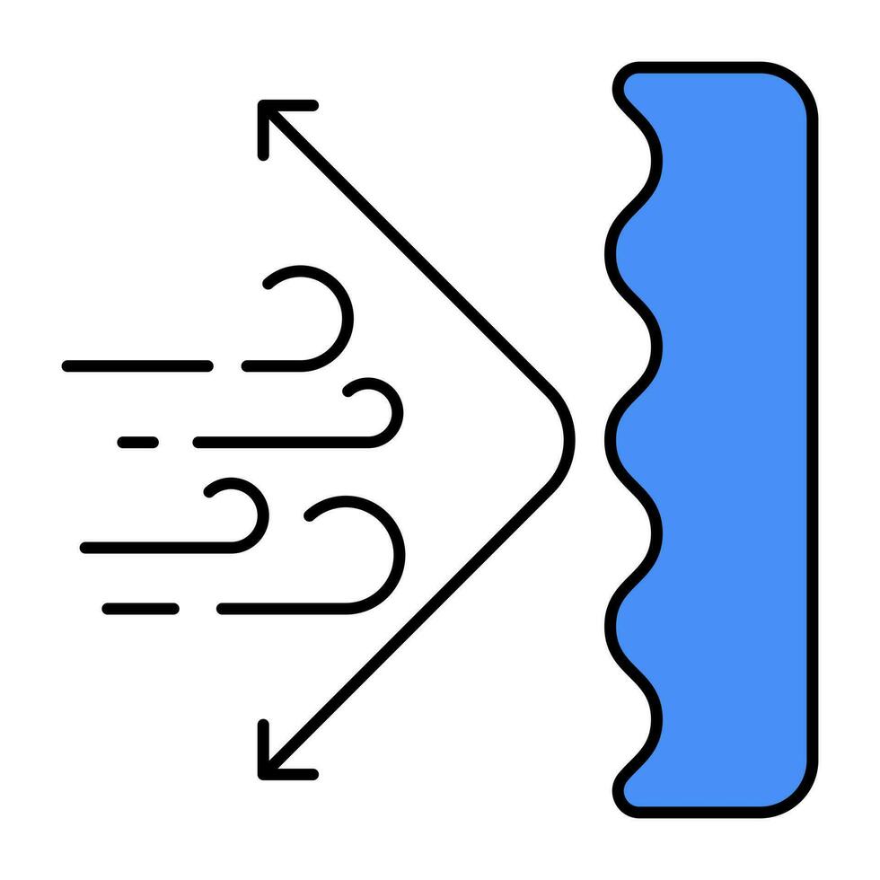 een uniek ontwerp icoon van wind afstotend vector