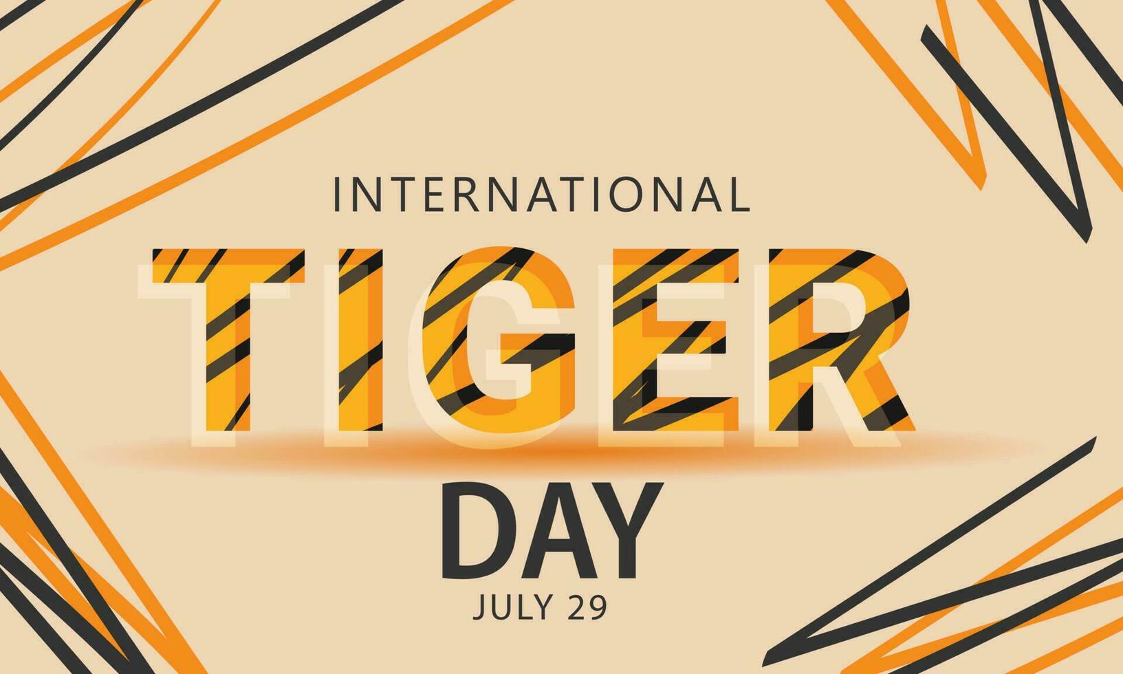 Internationale tijger dag. achtergrond, banier, kaart, poster, sjabloon. vector illustratie.