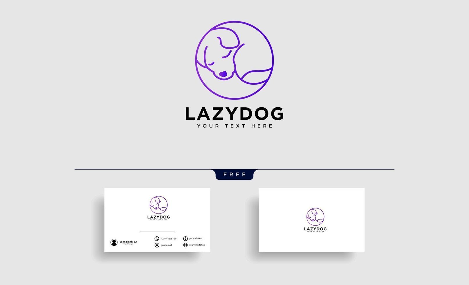 gezelschapsdieren zorg raadplegen logo sjabloon vectorillustratie met visitekaartje vector