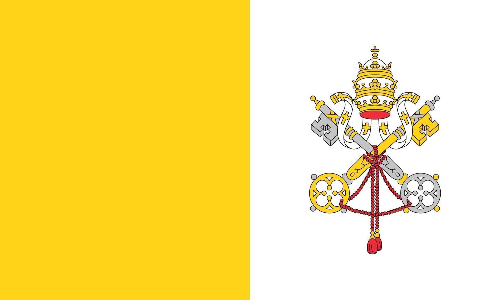 vector illustratie van de vlag van Vaticaanstad