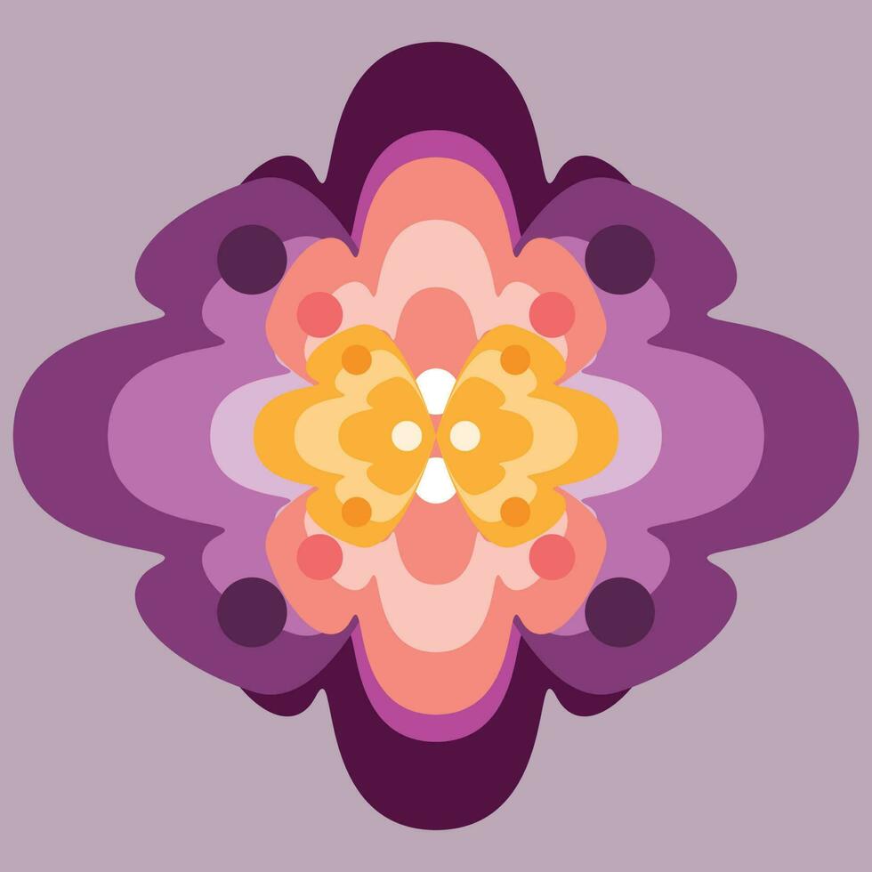 bloemen vorm ornament, Islamitisch stijl ornament, ornament vector, oranje en mauve kleuren, geschikt voor tekens en logo en spandoeken, mooi zo voor afdrukken en decoratief achtergronden, ook voor apps en web ontwerp vector