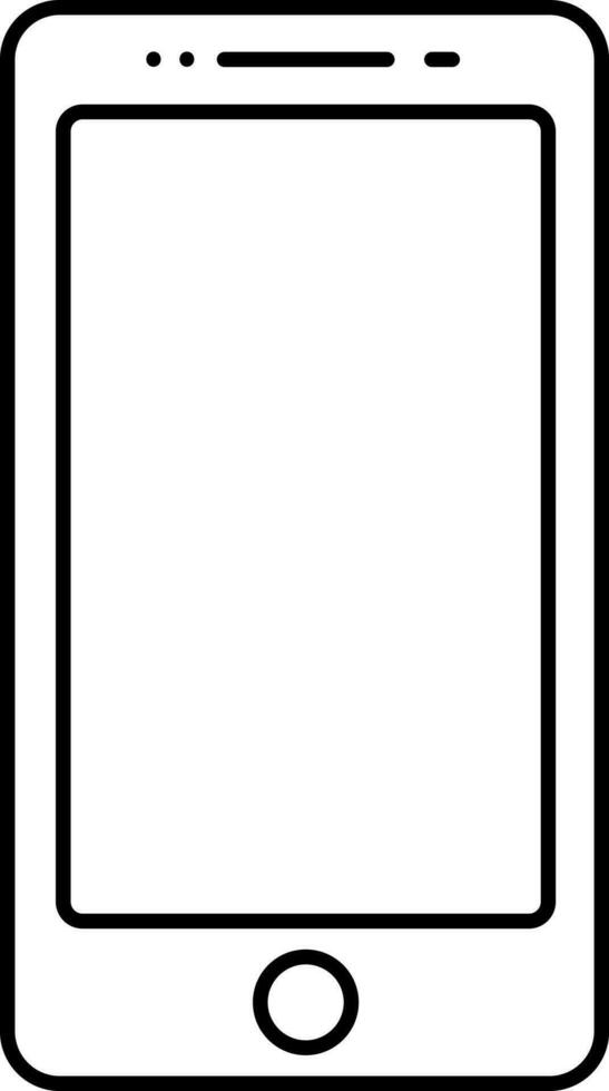 geïsoleerd smartphone icoon in zwart lijn kunst. vector