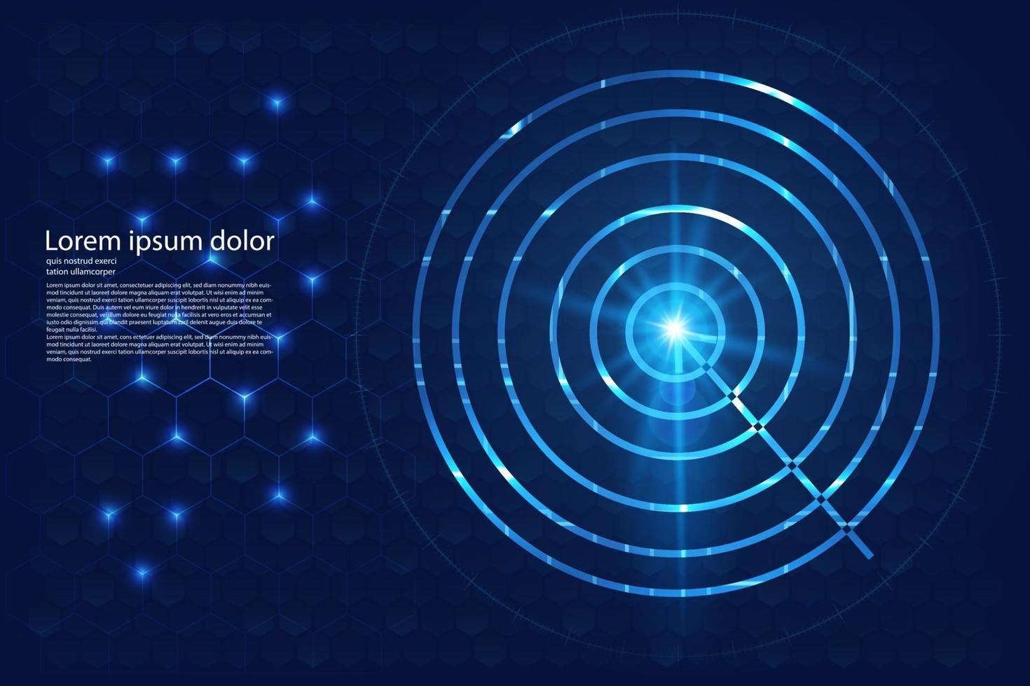 cirkel blauw doel, abstracte technologie innovatie concept vector