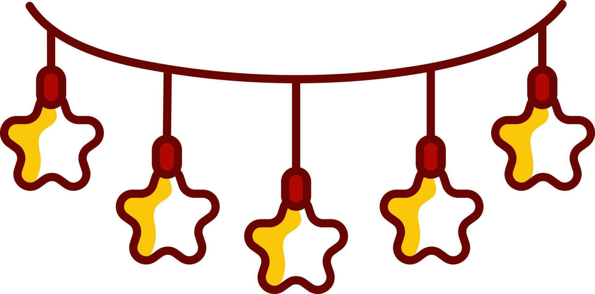 illustratie van decoratief hangende slinger icoon. vector