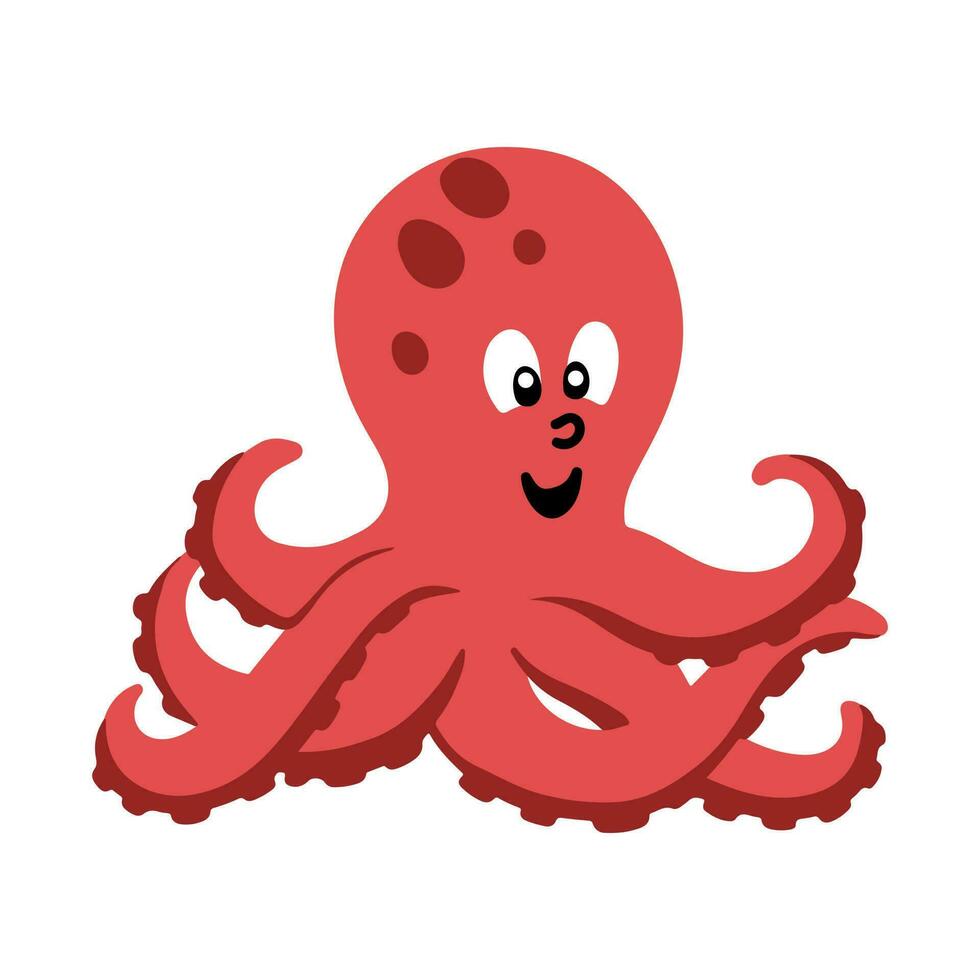 schattig vector tekenfilm Octopus illustratie