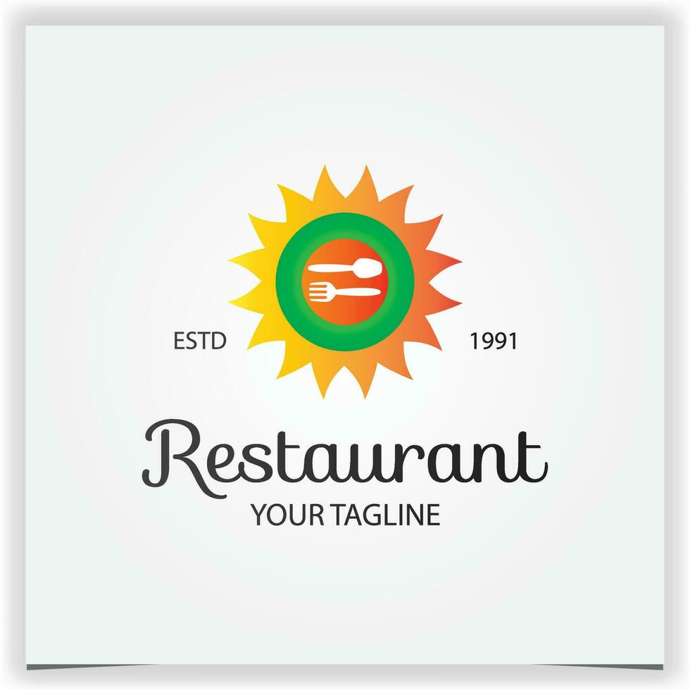 zon restaurant logo premie elegant sjabloon vector eps 10