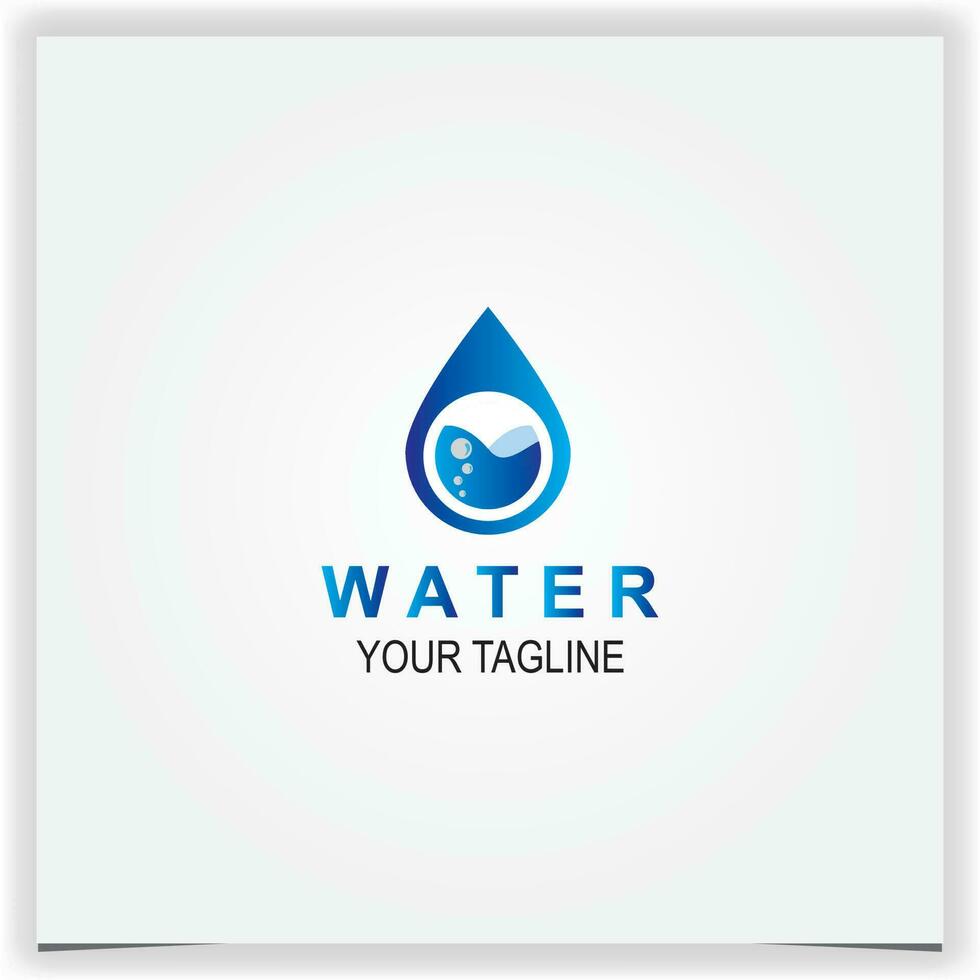 vector vers water logo premie elegant sjabloon vector eps 10