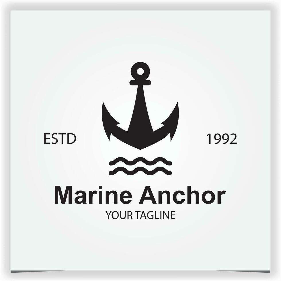 modern anker marinier logo premie elegant sjabloon vector eps 10