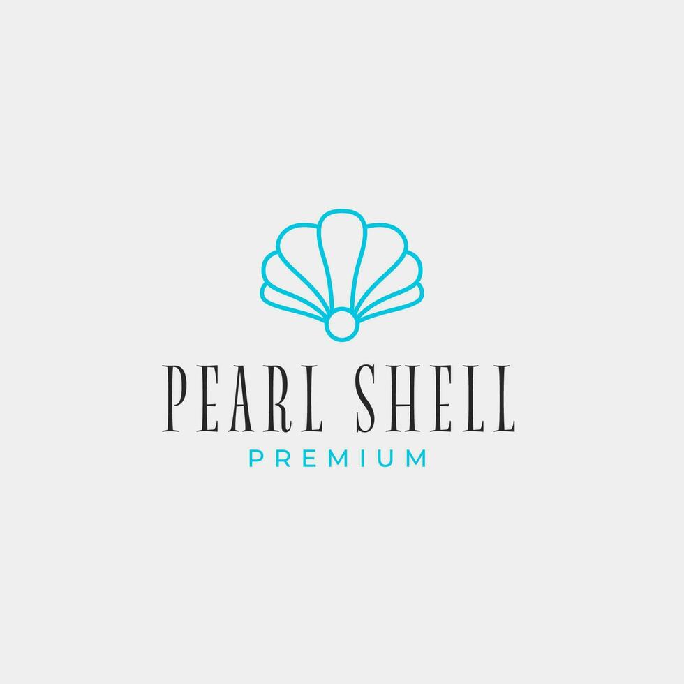 creatief schoonheid parel schelp sieraden logo ontwerp concept illustratie idee vector