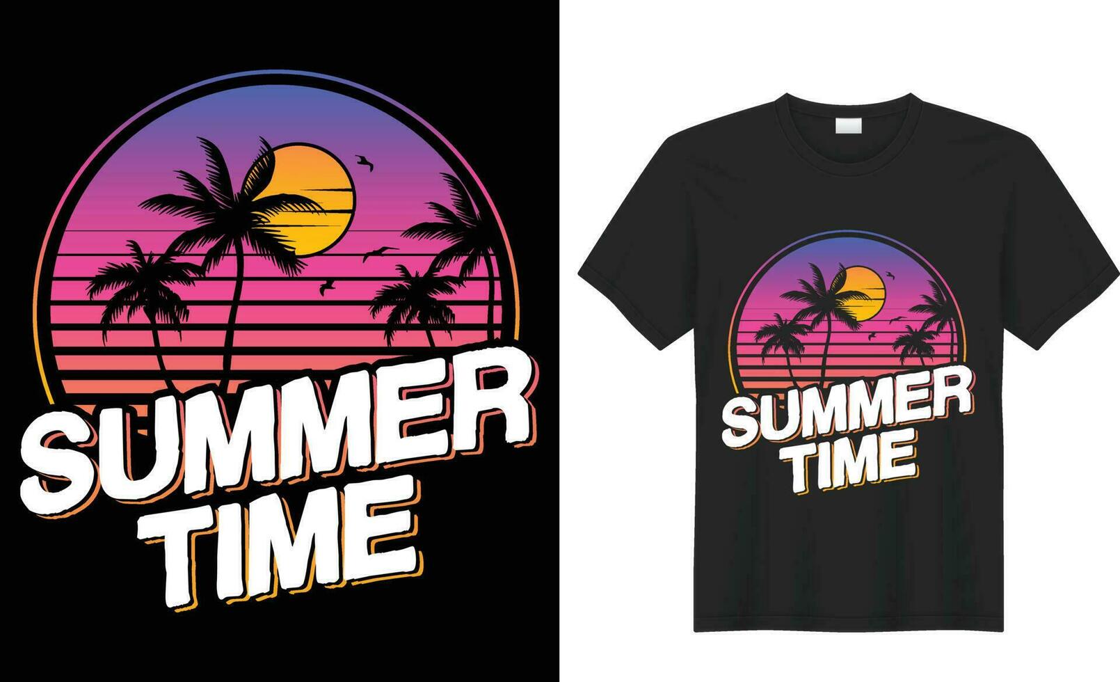 zomer t-shirt ontwerp. zomer paradijs, surfen paradijs, pauze de golven, zee strand, Californië strand, de kerstman monica strand met palm bomen silhouetten, typografie, afdrukken, vector illustratie.wereldwijd stalen.