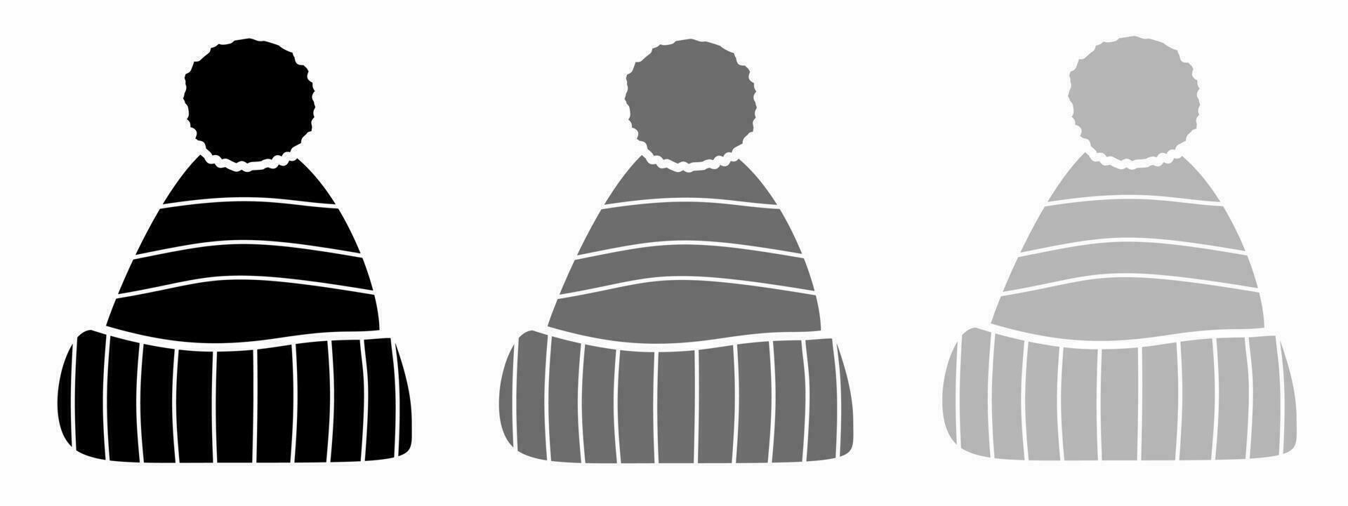 winter hoed icoon illustratie verzameling. voorraad vector. vector