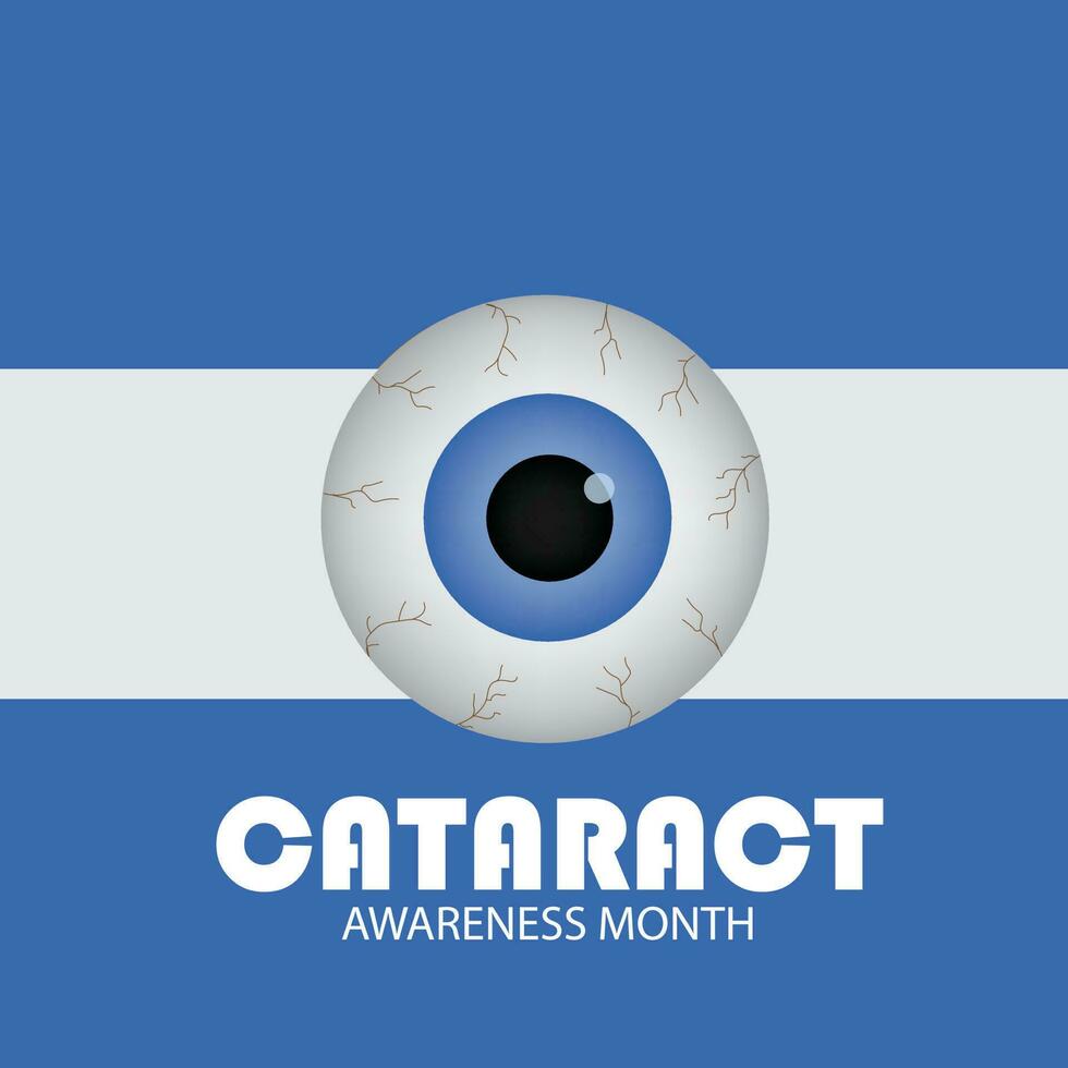 vector illustratie voor cataract bewustzijn maand. gemakkelijk en elegant ontwerp