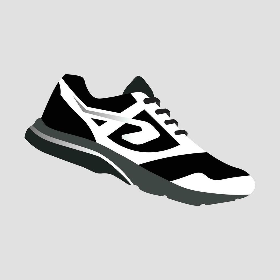 sport schoenen . concept. vlak ontwerp. vector illustratie. sport schoenen in vlak stijl. sport schoenen kant visie. mode sport.