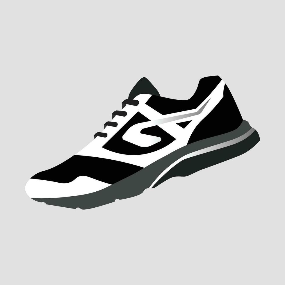 sport schoenen . concept. vlak ontwerp. vector illustratie. sport schoenen in vlak stijl. sport schoenen kant visie. mode sport.