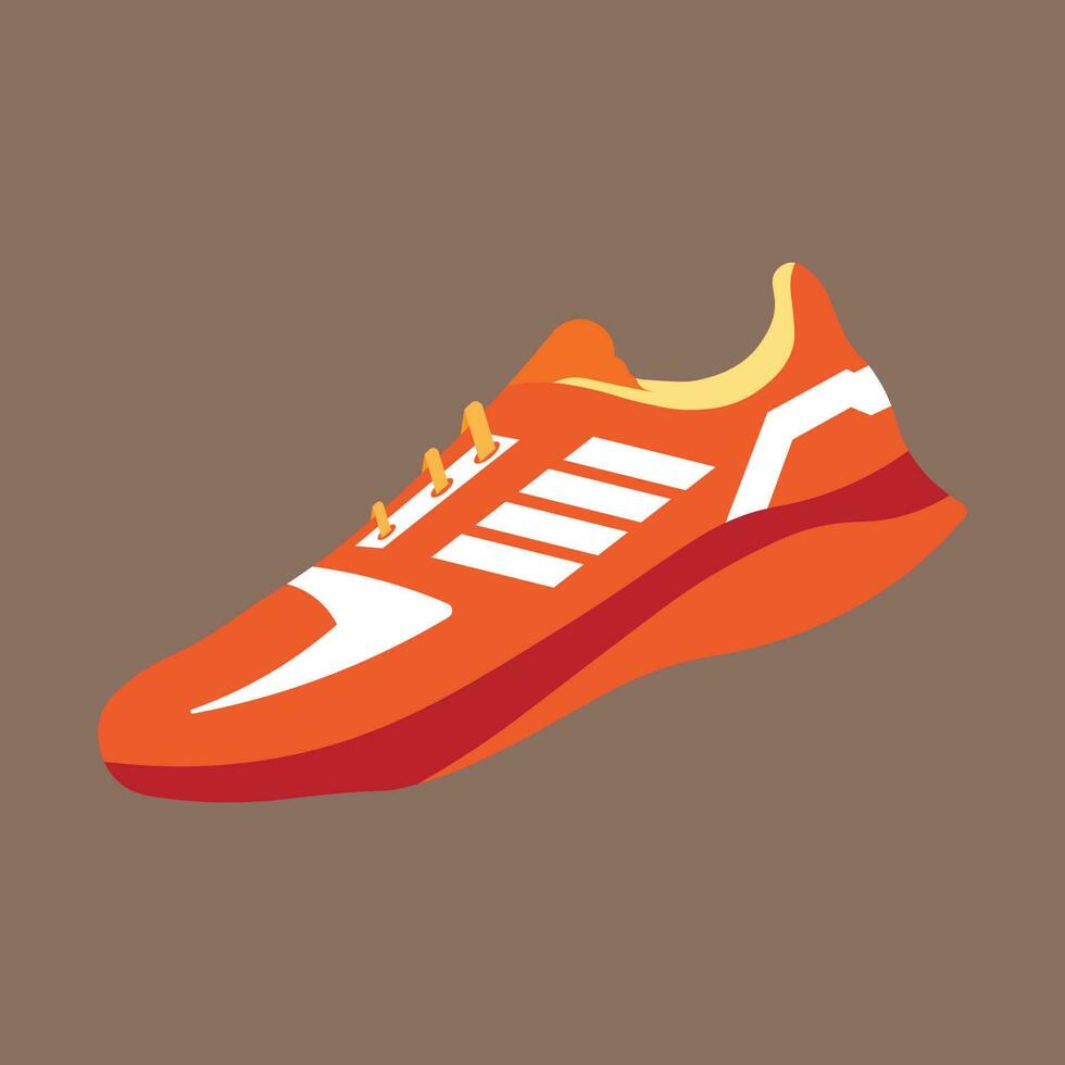 rennen schoenen concept. vlak ontwerp. vector illustratie. sport schoenen in vlak stijl. sport schoenen kant visie. mode sport.