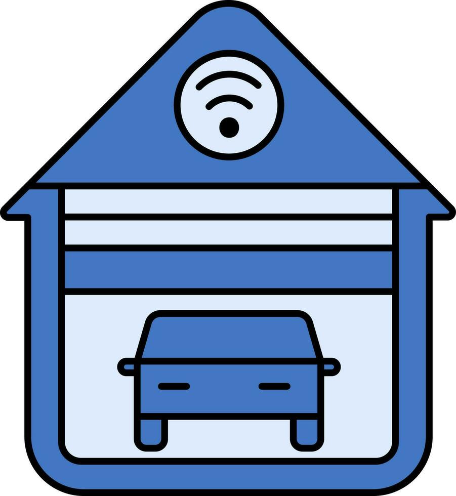 huis automatisering icoon in blauw kleur. vector