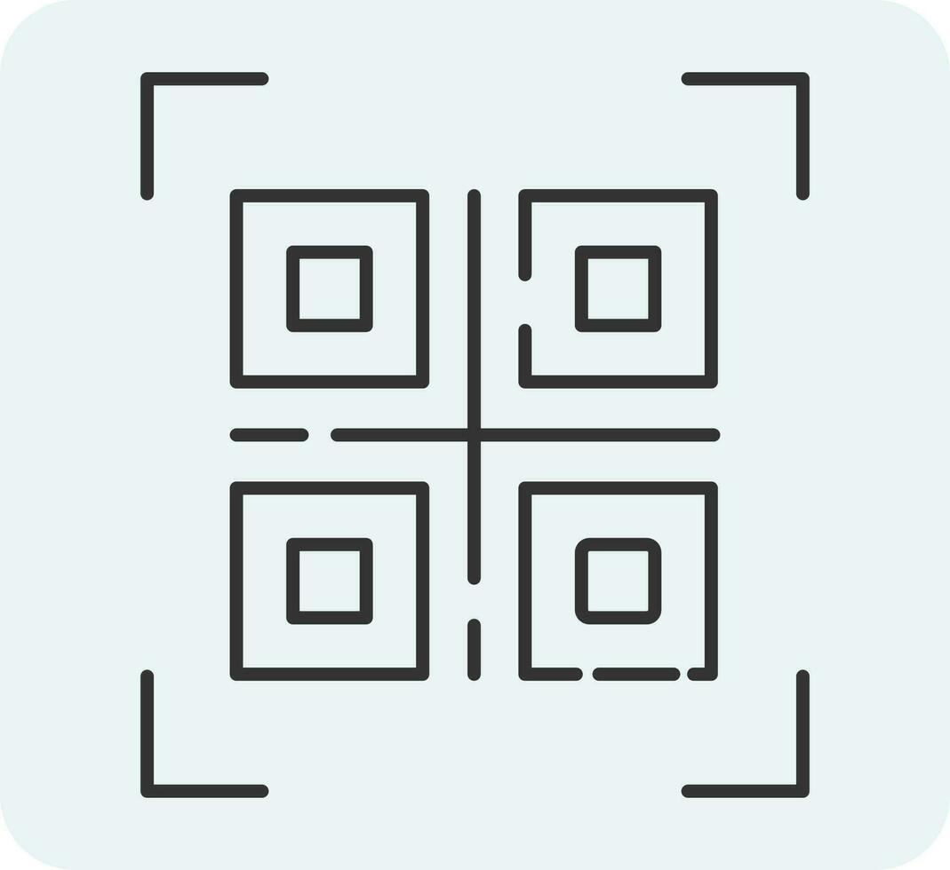 qr code icoon in blauw kleur. vector