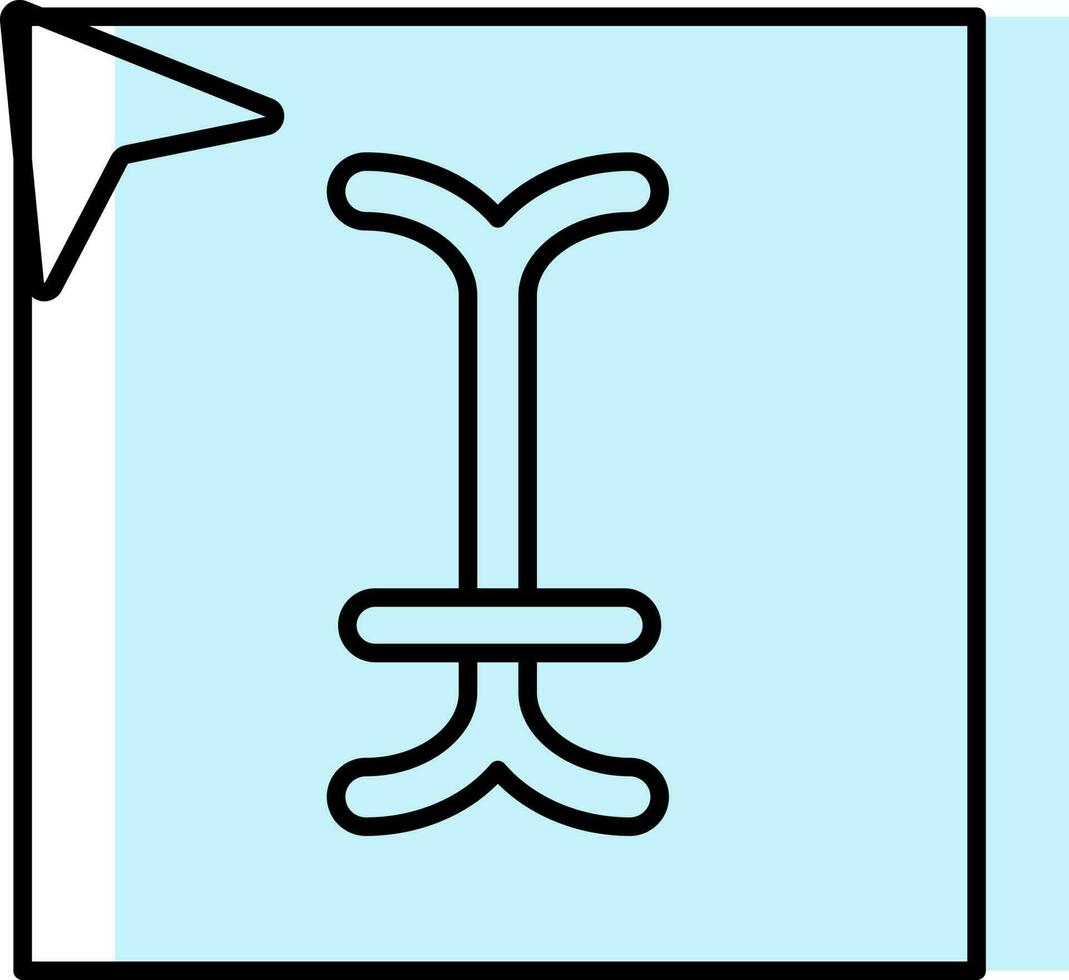 geïsoleerd type gereedschap icoon in cyaan en wit kleur. vector