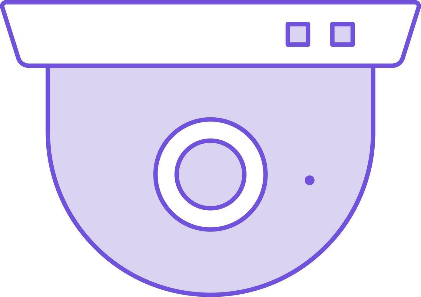 cctv camera icoon in Purper en wit kleur. vector