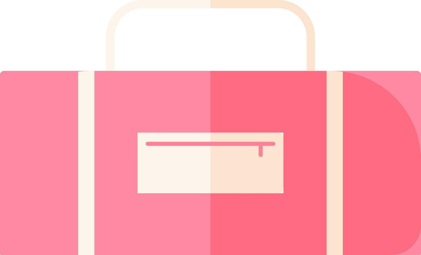 duffel zak icoon in roze en oranje kleur. vector
