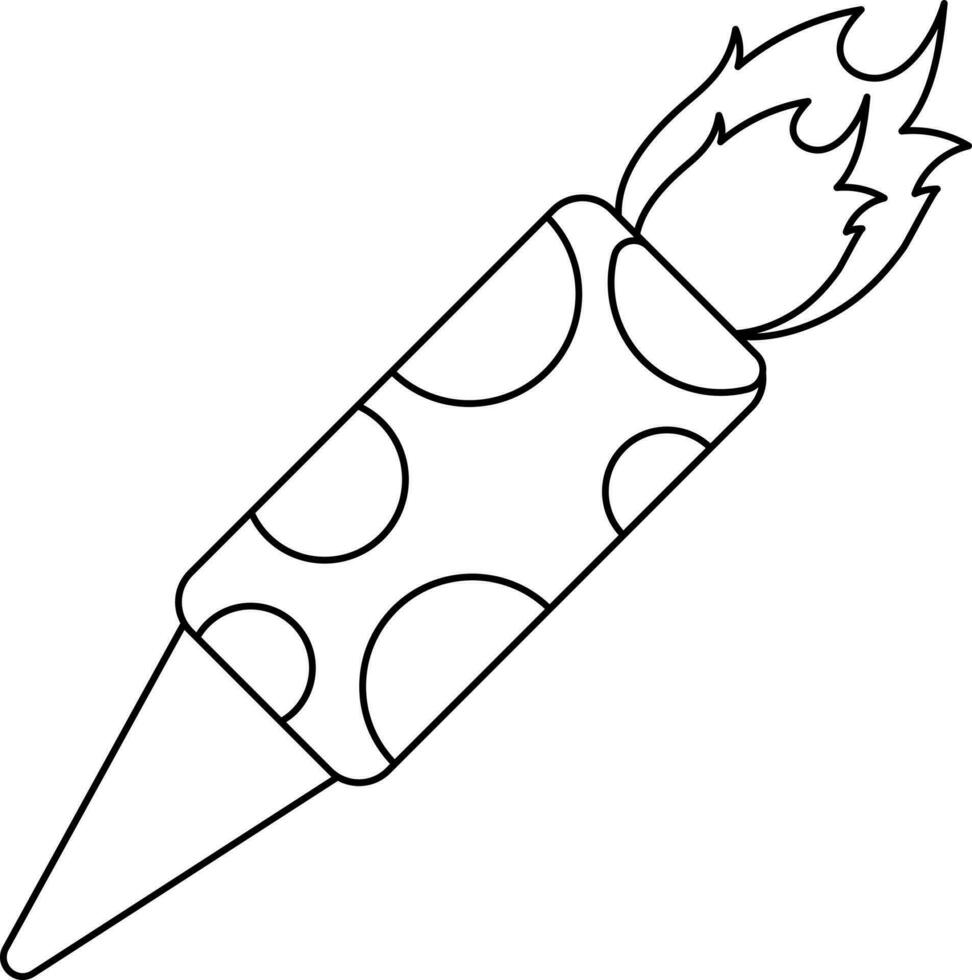 raket vuurwerk icoon in beroerte stijl. vector