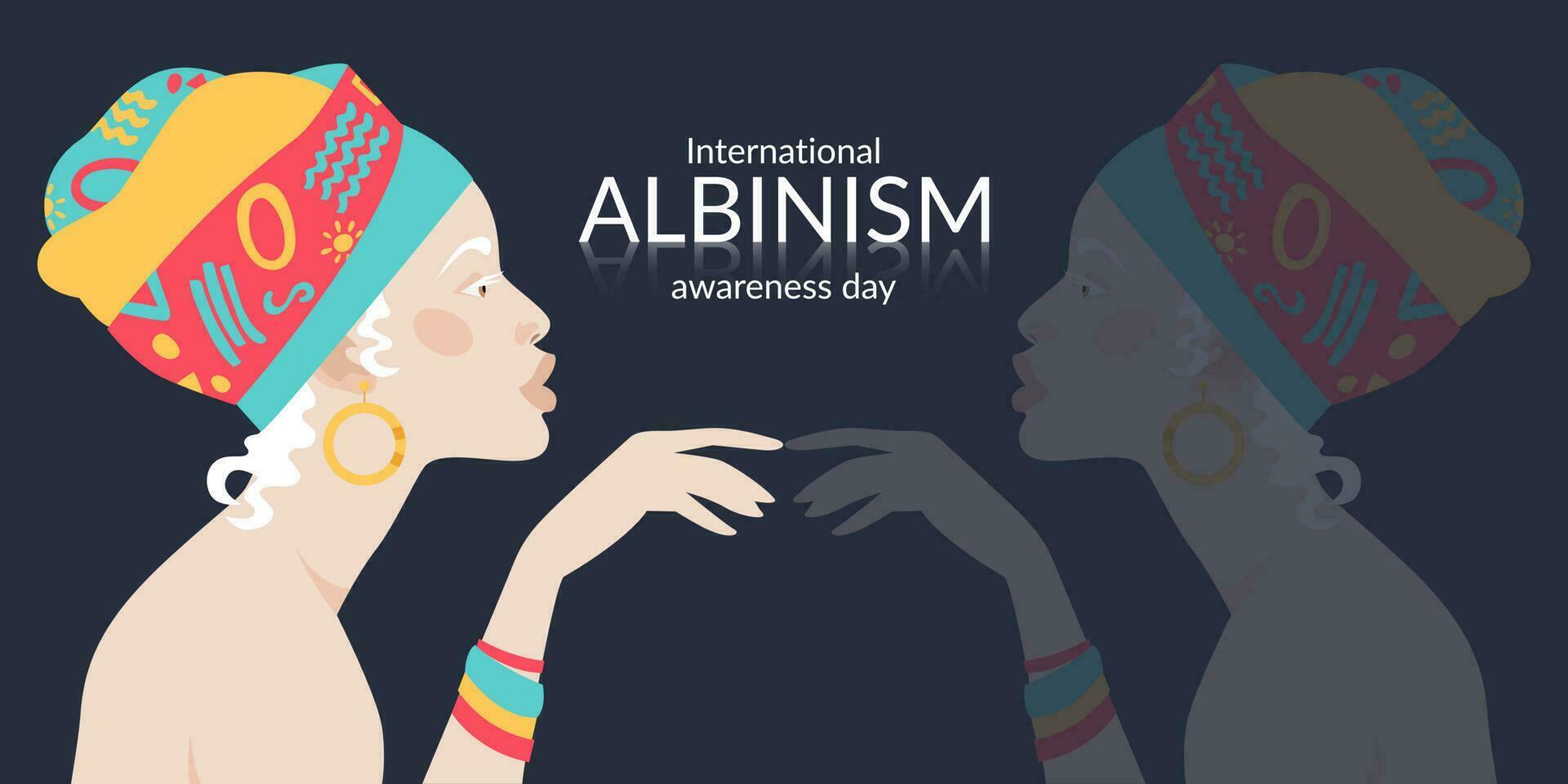 Internationale albinisme bewustzijn dag. vector