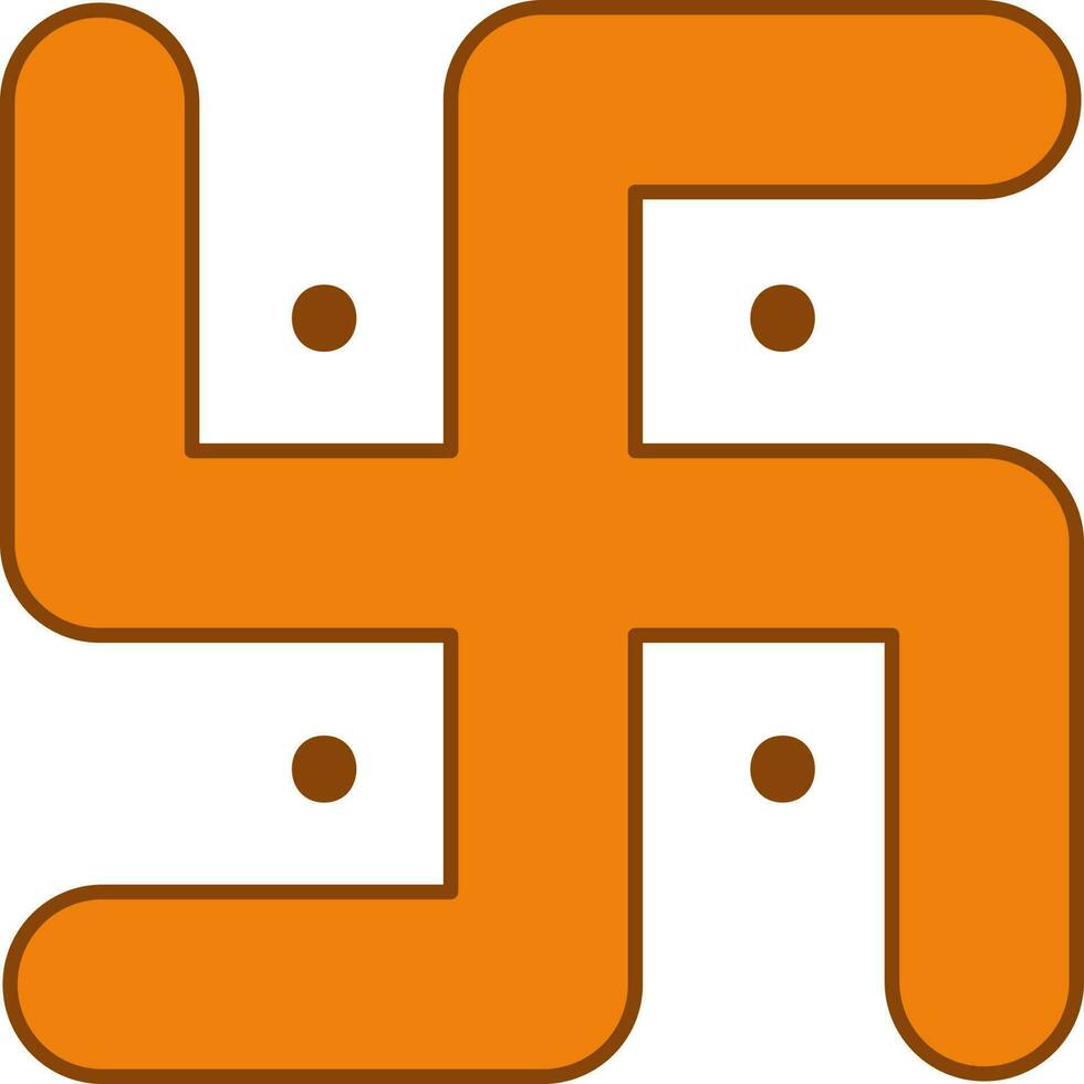 hakenkruis icoon in oranje kleur. vector